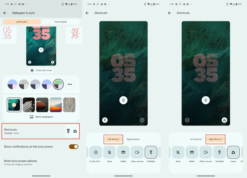 Jak změnit zástupce na obrazovce uzamčení v systému Android 14