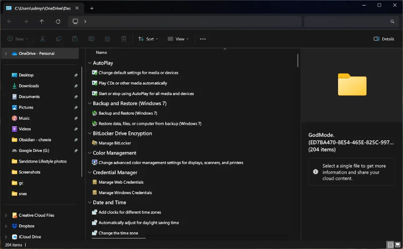 Jak používat God Mode ve Windows 11