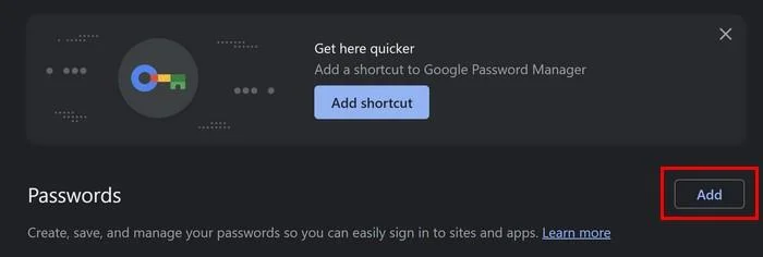 Hvordan lagre passord på Google Chrome