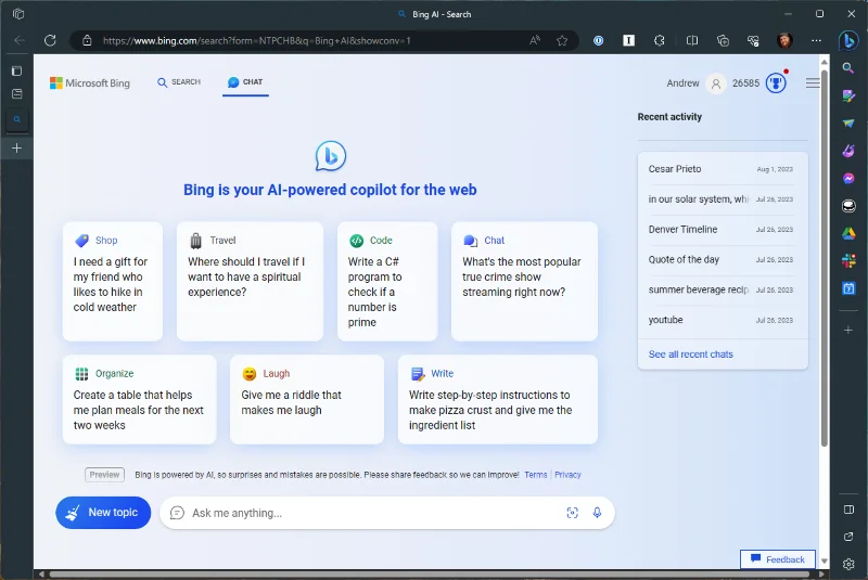 Як отримати доступ до Bing AI у Windows 11