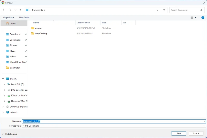 Kuidas eksportida Chrome'i järjehoidjaid