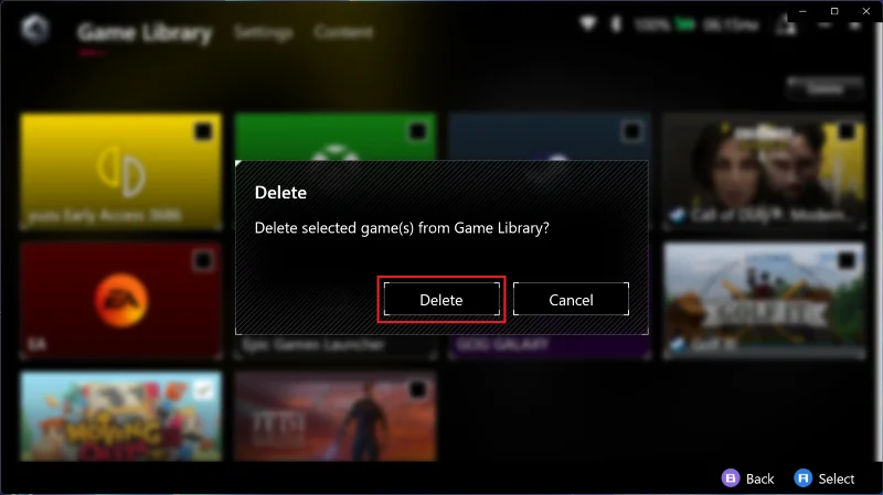 Jak odstranit hry a aplikace z ASUS ROG Ally