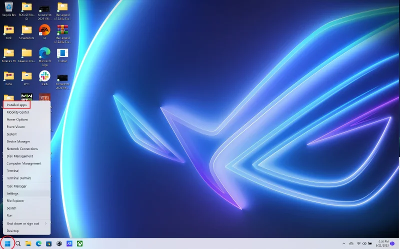 Jak odstranit hry a aplikace z ASUS ROG Ally