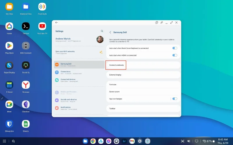 Jak používat DeX s Galaxy Tab S8 Jak používat DeX s Galaxy Tab S8