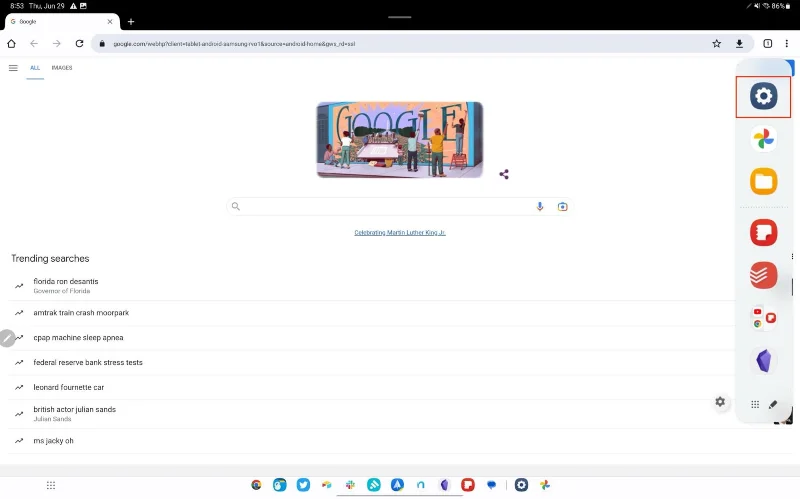 Jak používat více oken s Galaxy Tab S8 Jak používat více oken s Galaxy Tab S8