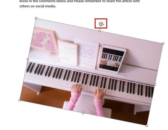 Hvernig á að snúa mynd á Microsoft Word