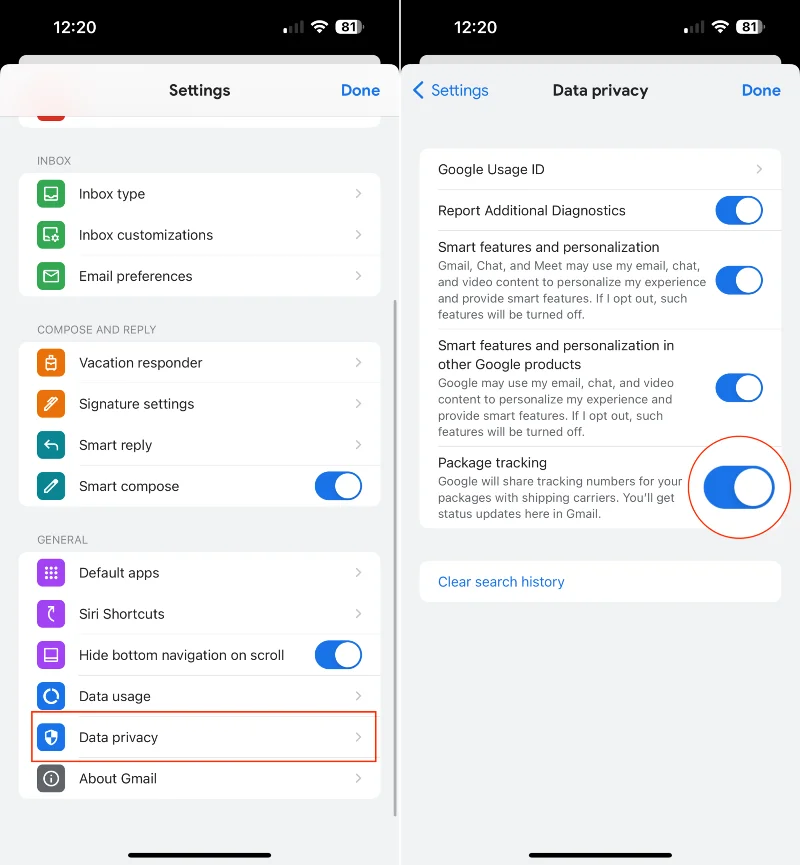 Jak sledovat doručení v Gmailu