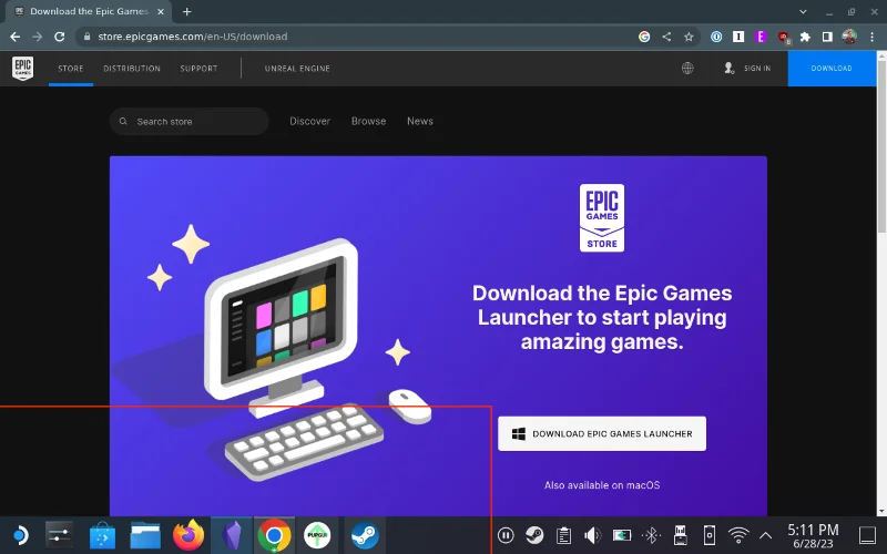 Как да инсталирате Epic Games Store на Steam Deck