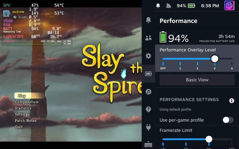Grafikai beállítások módosítása a Steam Decken