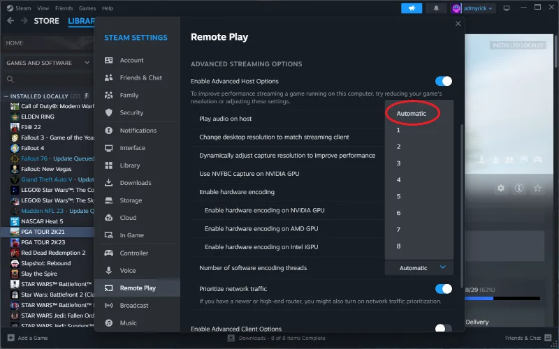 Steam Deck: Jak hrát na dálku z počítače