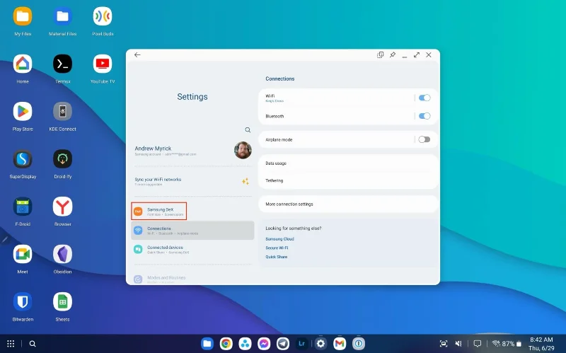 Jak používat DeX s Galaxy Tab S8 Jak používat DeX s Galaxy Tab S8