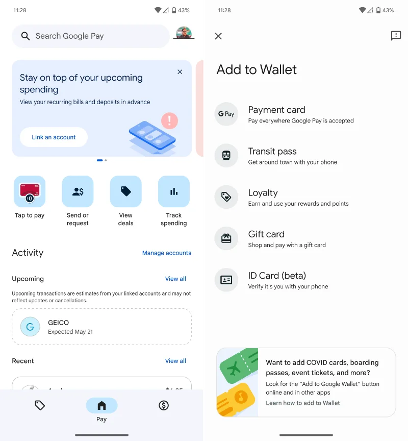 Kaip naudoti „Google Pay“ „Android“.