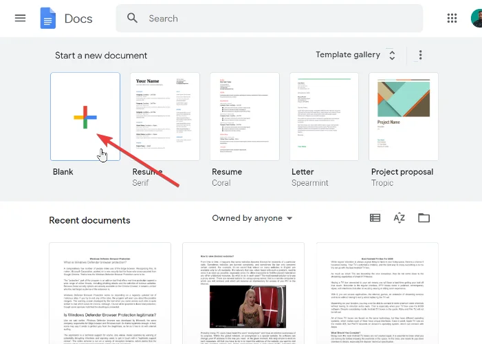 Skapa försättssidor i Google Dokument