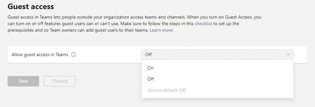 Dostop za goste Microsoft Teams je zdaj privzeto omogočen