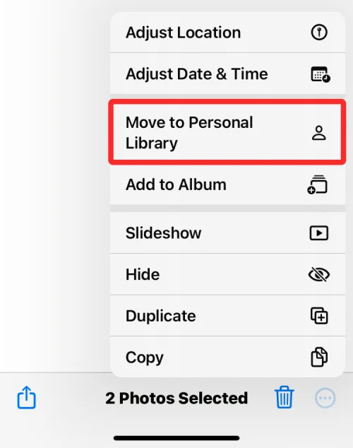 IOS 16: Képek átvitele a Photos alkalmazás megosztott könyvtárába
