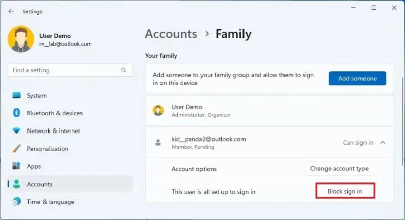 Як відключити обліковий запис користувача в Windows 11