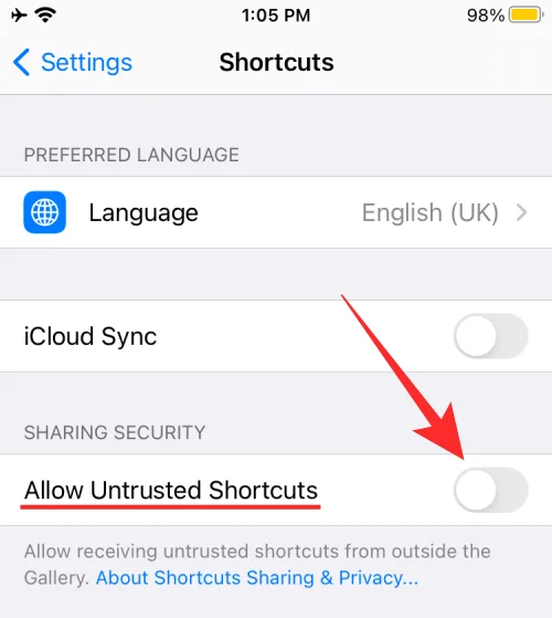 Parancsikonok létrehozása, szerkesztése és megosztása iPhone-on