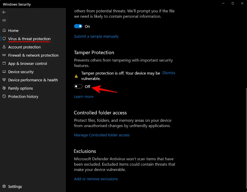 6 sätt att inaktivera Windows Security antivirus i Windows 11