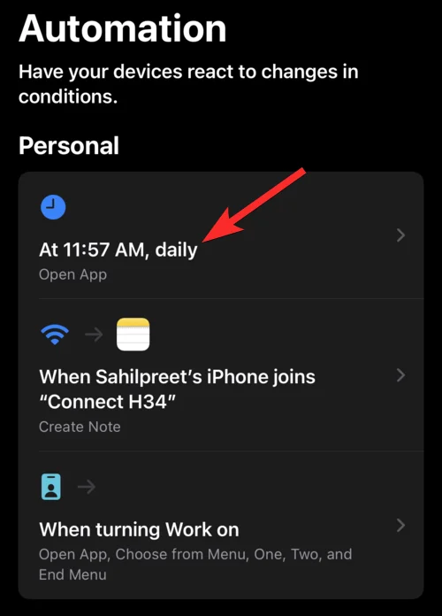 Hva betyr 'varsle når kjøring betyr i snarveier-appen på iPhone?