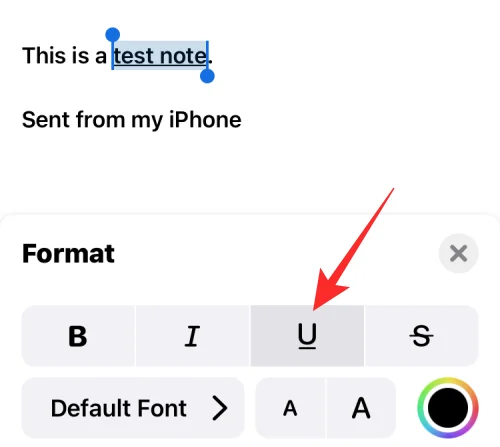 Hur man understryker text på iPhone