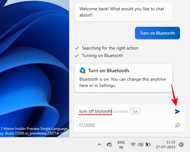 Как да използвате Windows Copilot за включване на тъмен режим, DND, управление на Bluetooth устройства и други