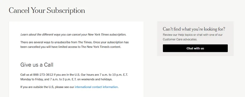 Как да отмените абонамента си за New York Times