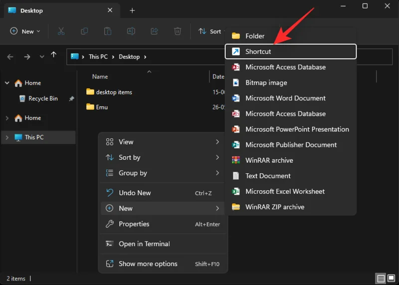 Parancsikon behelyezése