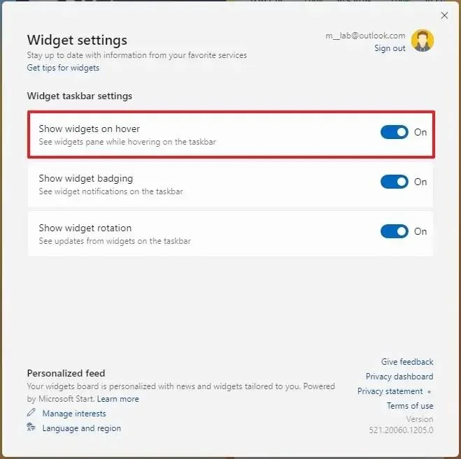 Як вимкнути віджети при наведенні в Windows 11
