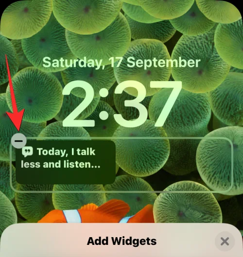 Tömmer widgets på låsskärmen batteriet på iPhone på iOS 16?