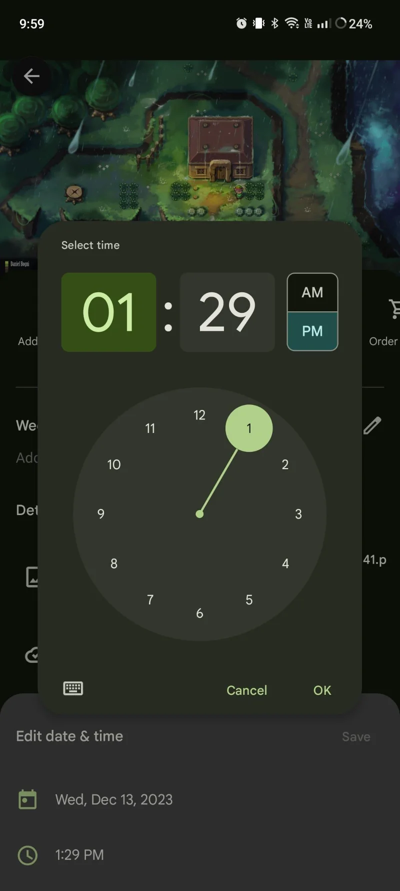 Jak změnit čas a datum na obrázku pro Fotky Google