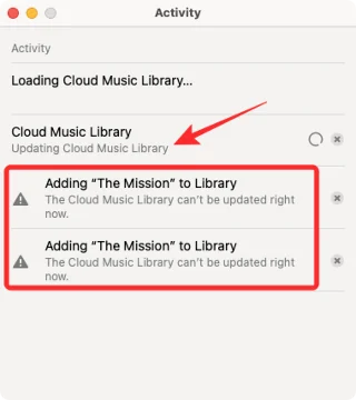 A „Felhő zenei könyvtár frissítése” hiba javítása az Apple Music alkalmazásban