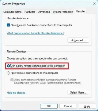 Як відключити віддалений робочий стіл у Windows 11