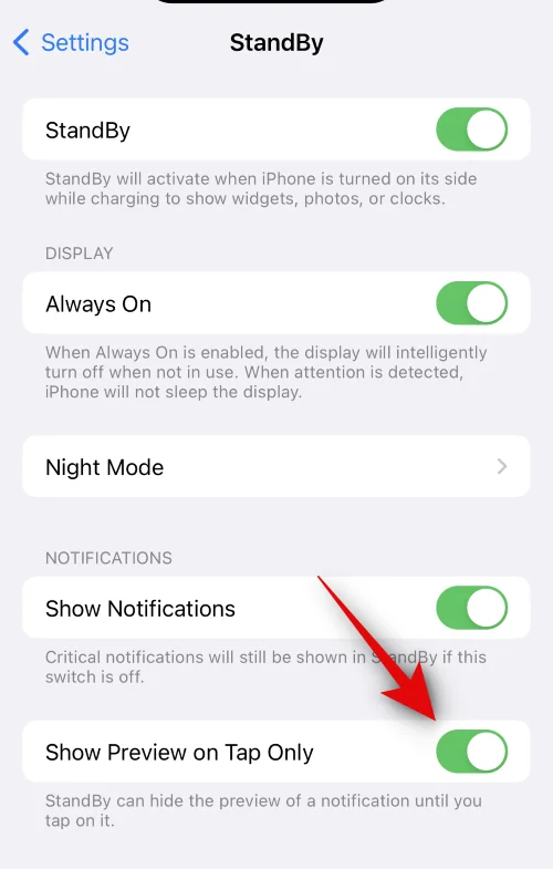 A készenléti mód engedélyezése az iPhone készüléken iOS 17 rendszeren