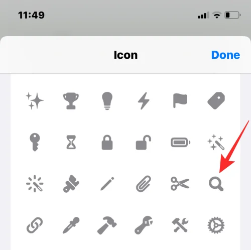 Parancsikonok létrehozása, szerkesztése és megosztása iPhone-on