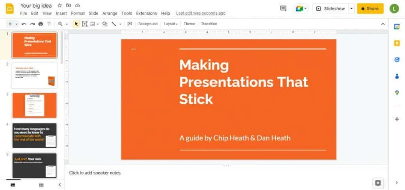 Slik skjuler og viser du et lysbilde i Google Slides