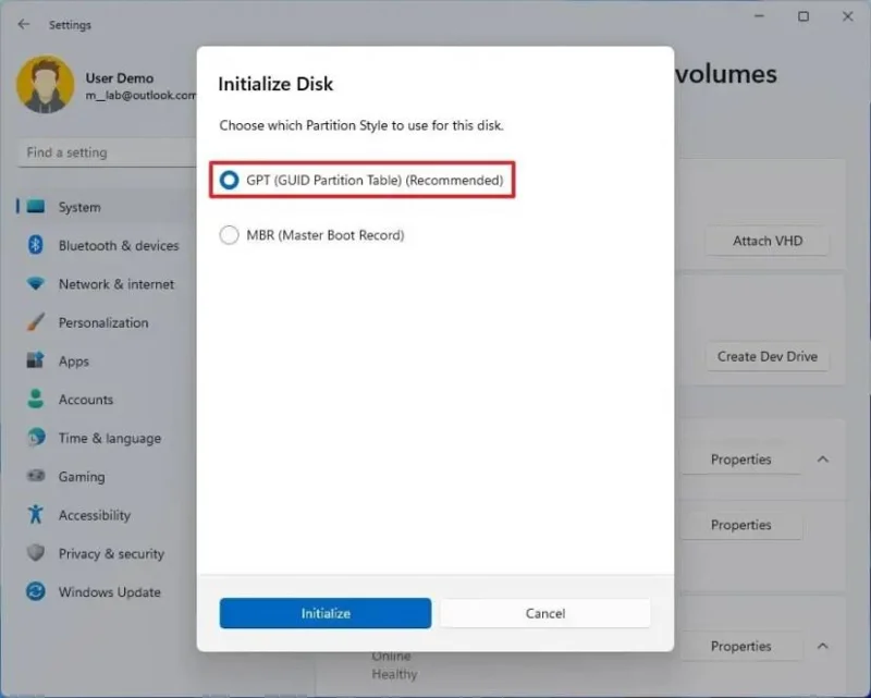 Jak vytvořit Dev Drive ve Windows 11