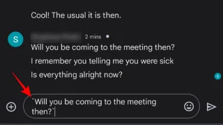 Slik siterer du i svar i Google Chat