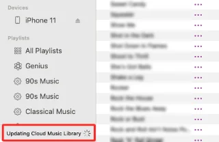 A „Felhő zenei könyvtár frissítése” hiba javítása az Apple Music alkalmazásban