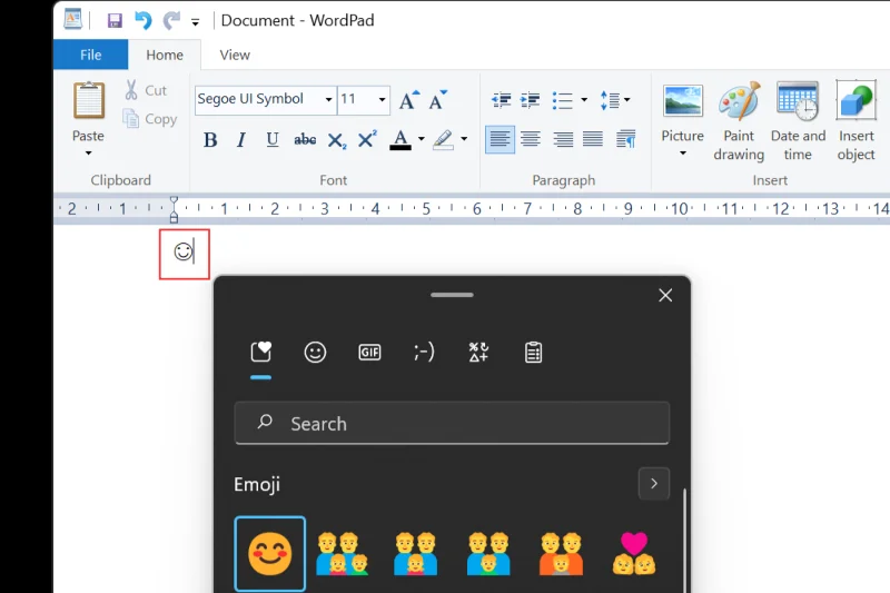 Jak používat Emojis ve Windows 11 pomocí klávesových zkratek
