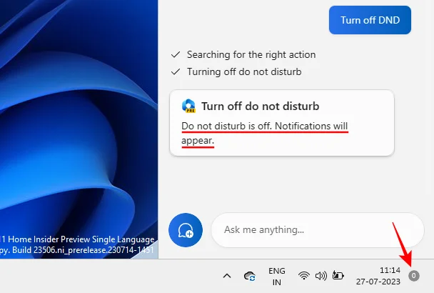 Как да използвате Windows Copilot за включване на тъмен режим, DND, управление на Bluetooth устройства и други