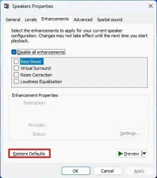 Як скинути налаштування аудіо до стандартних у Windows 11