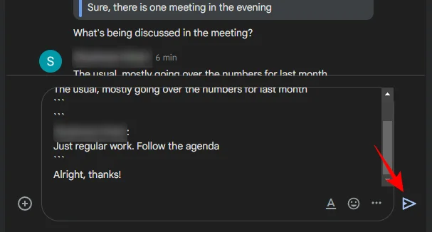 Slik siterer du i svar i Google Chat