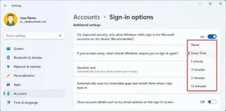 Jak znovu povolit nebo zakázat přihlášení po probuzení v systému Windows 11
