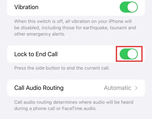 Hur man förhindrar att sidoknappen avslutar samtal på iPhone på iOS 16