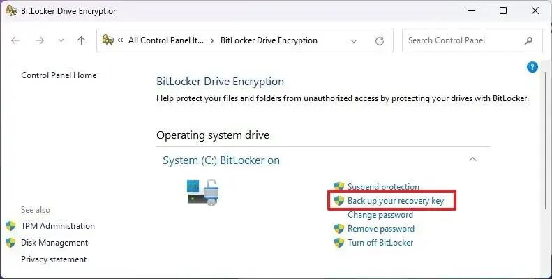 Jak zálohovat klíč pro obnovení nástroje BitLocker v systému Windows 11