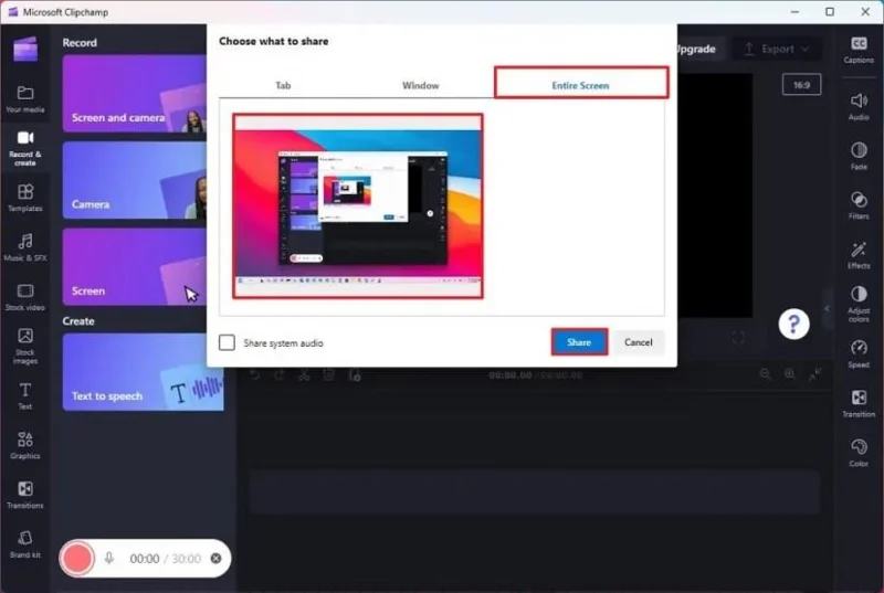 Як записувати екран за допомогою Clipchamp у Windows 11