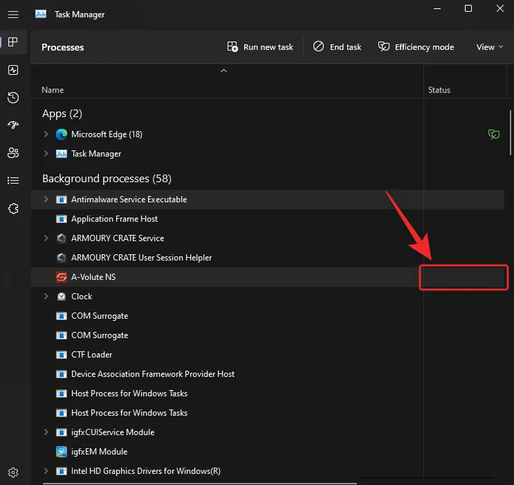 Jak zapnout nebo vypnout režim účinnosti ve Windows 11 pro aplikaci nebo proces