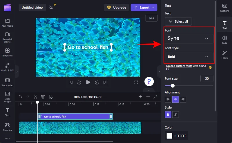 Přidání textu do Clipchamp: Průvodce krok za krokem