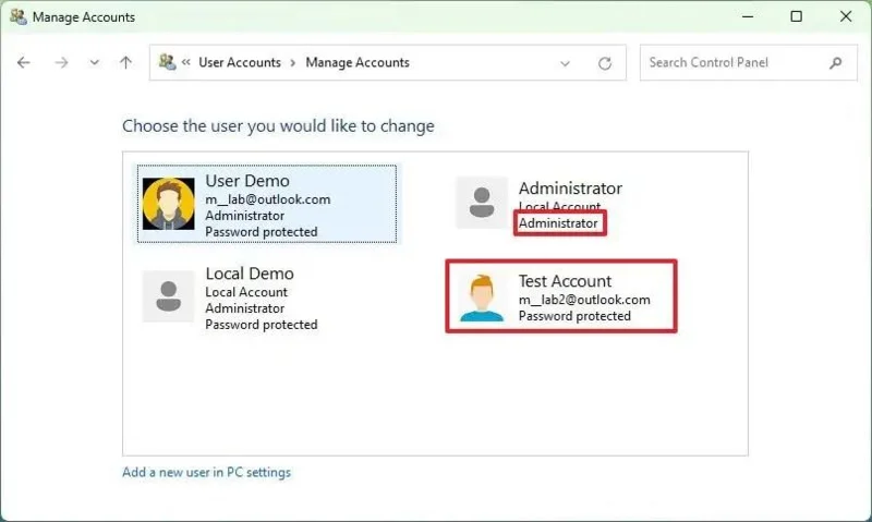 Jak zkontrolovat, zda je účet správce nebo standardní v systému Windows 11