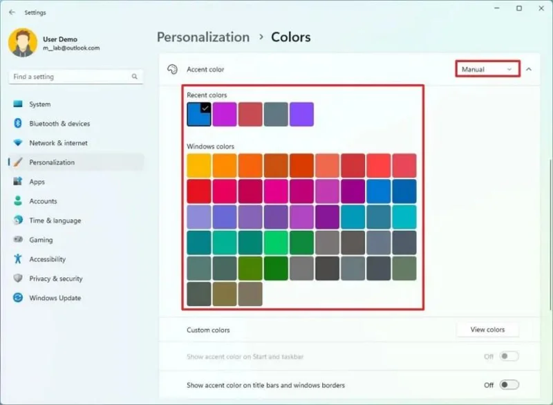 Kuinka muuttaa korostusväriä Windows 11:ssä